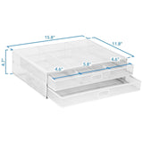 Monitor Risers - Mesh Computer Monitor Stand W/ Two Drawers - Mount-It! -