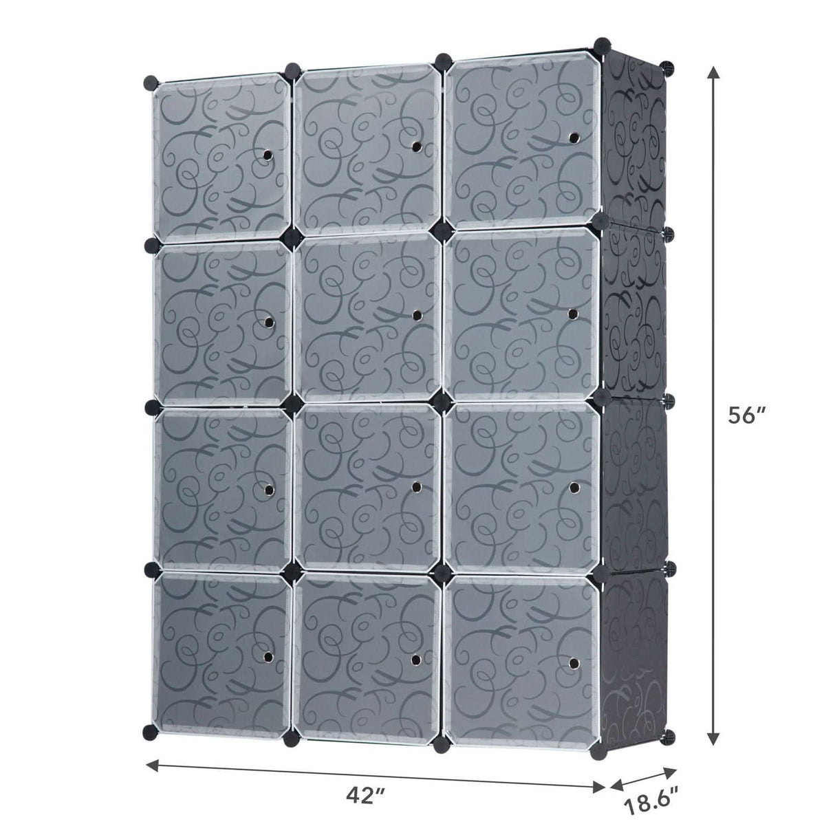 Storage - Modular Wardrobe Storage Organizer - 12 Cubes - Mount-It! - WI-4030XL