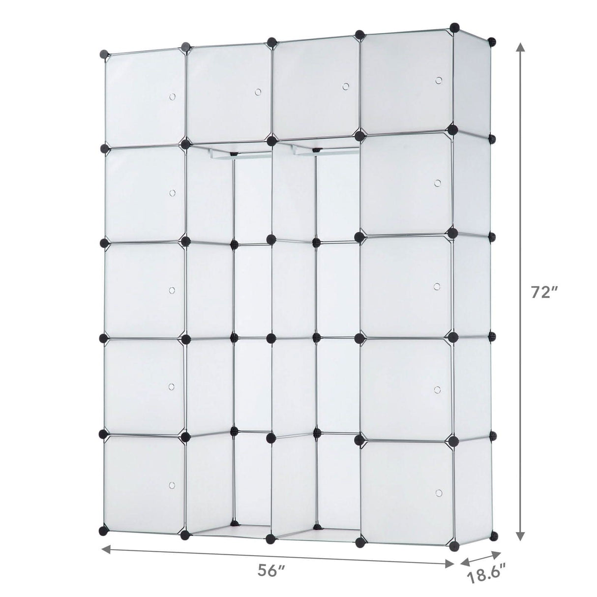 Storage - Modular Wardrobe Storage Organizer - 20 Cubes - Mount-It! - WI-4031XL