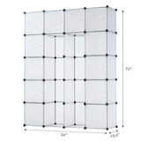 Storage - Modular Wardrobe Storage Organizer - 20 Cubes - Mount-It! - WI-4031XL
