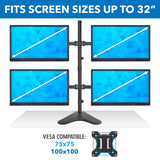 Monitor Stands - Quad Monitor Desk Stand - Mount-It! - MI-2784