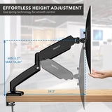 Monitor Mount - Single Monitor Desk Mount with Gas Spring Arm - Mount-It! - MI-1881BLK