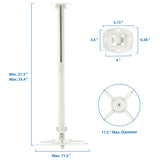 Projector Mount - Universal Projector Ceiling Mount - 21.5" to 35.4" Height Adjustment - Mount-It! - MI-606L