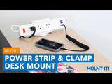 White Cable Management - Desktop Power Strip - Mount-It! - MI-7281